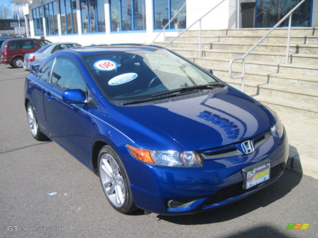 2008 Civic Si Coupe - Fiji Blue Pearl / Black photo #1