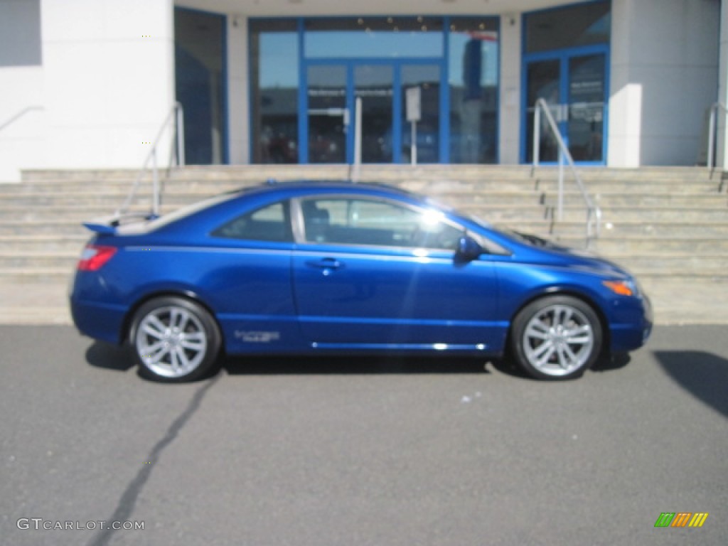 2008 Civic Si Coupe - Fiji Blue Pearl / Black photo #2