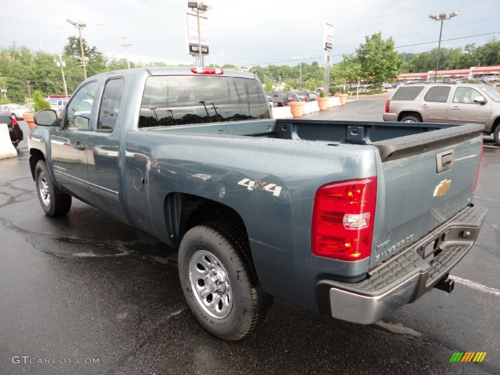 2011 Silverado 1500 LS Extended Cab 4x4 - Blue Granite Metallic / Dark Titanium photo #5