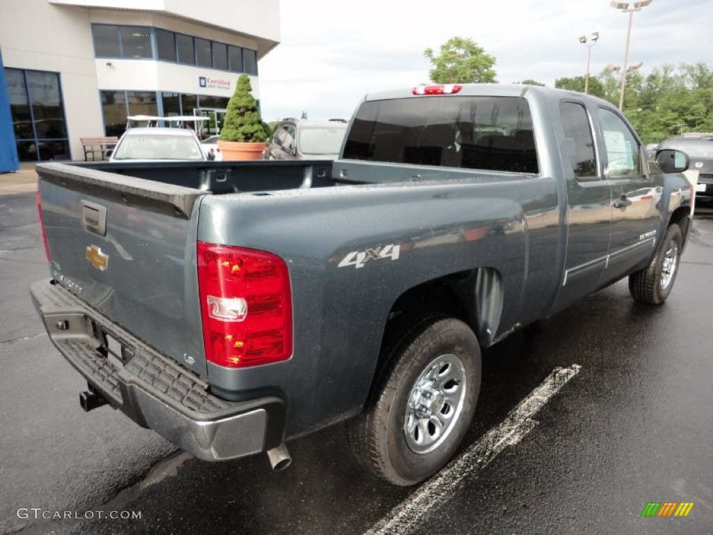 2011 Silverado 1500 LS Extended Cab 4x4 - Blue Granite Metallic / Dark Titanium photo #7