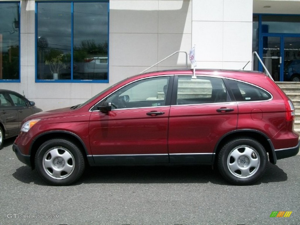 2007 CR-V LX 4WD - Tango Red Pearl / Gray photo #3