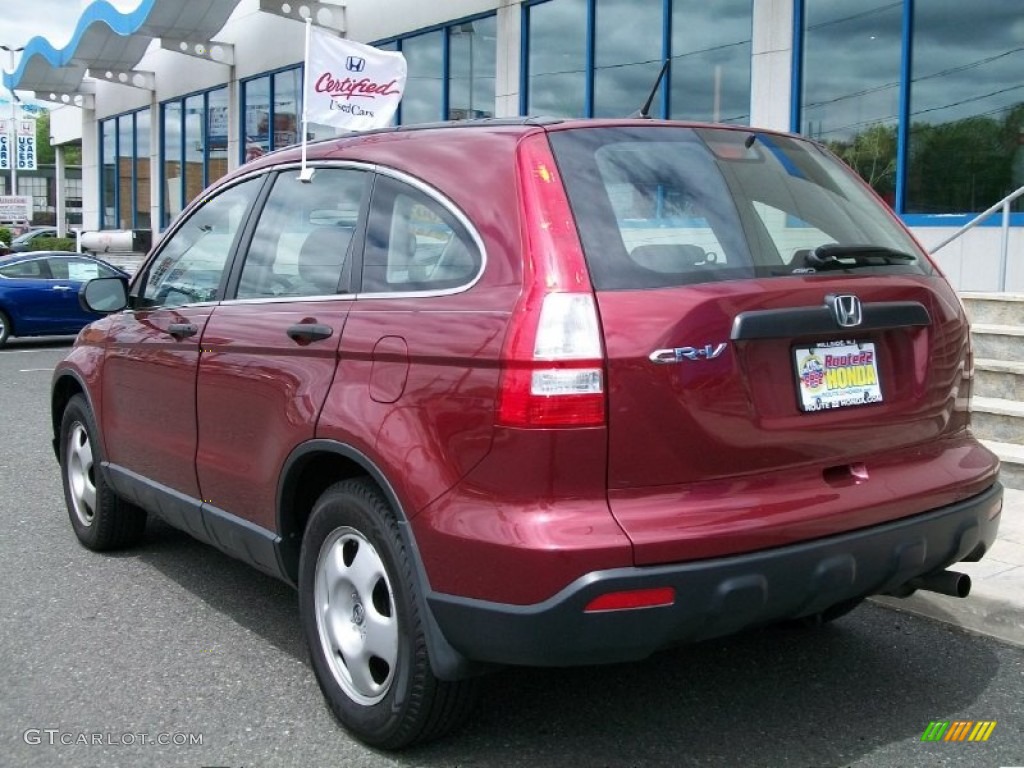 2007 CR-V LX 4WD - Tango Red Pearl / Gray photo #4