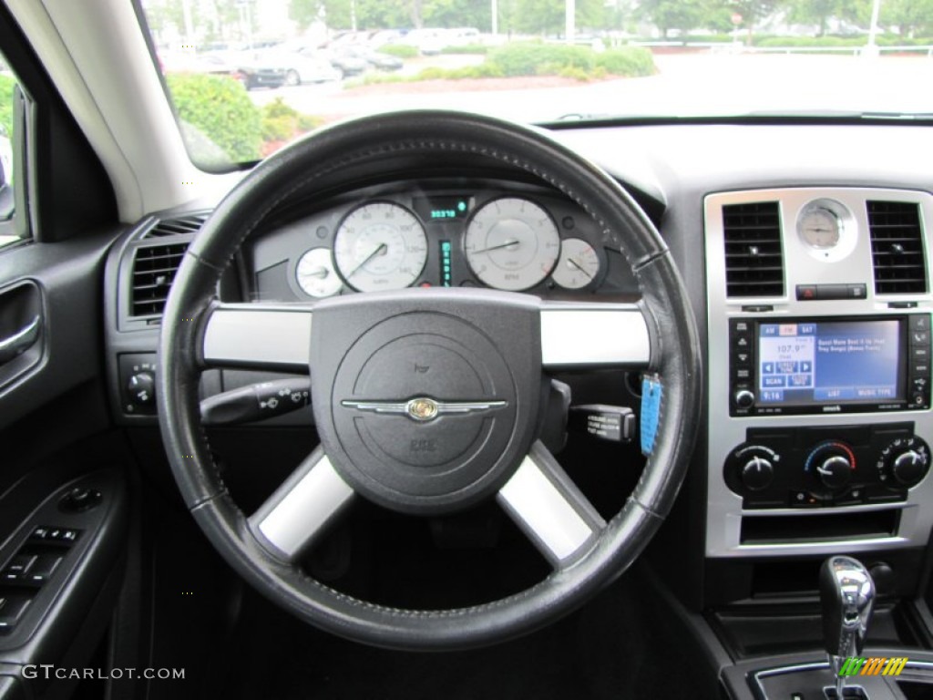 2008 Chrysler 300 Touring DUB Edition Dark Slate Gray Steering Wheel Photo #50697514