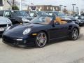 2009 Midnight Blue Metallic Porsche 911 Turbo Cabriolet  photo #1