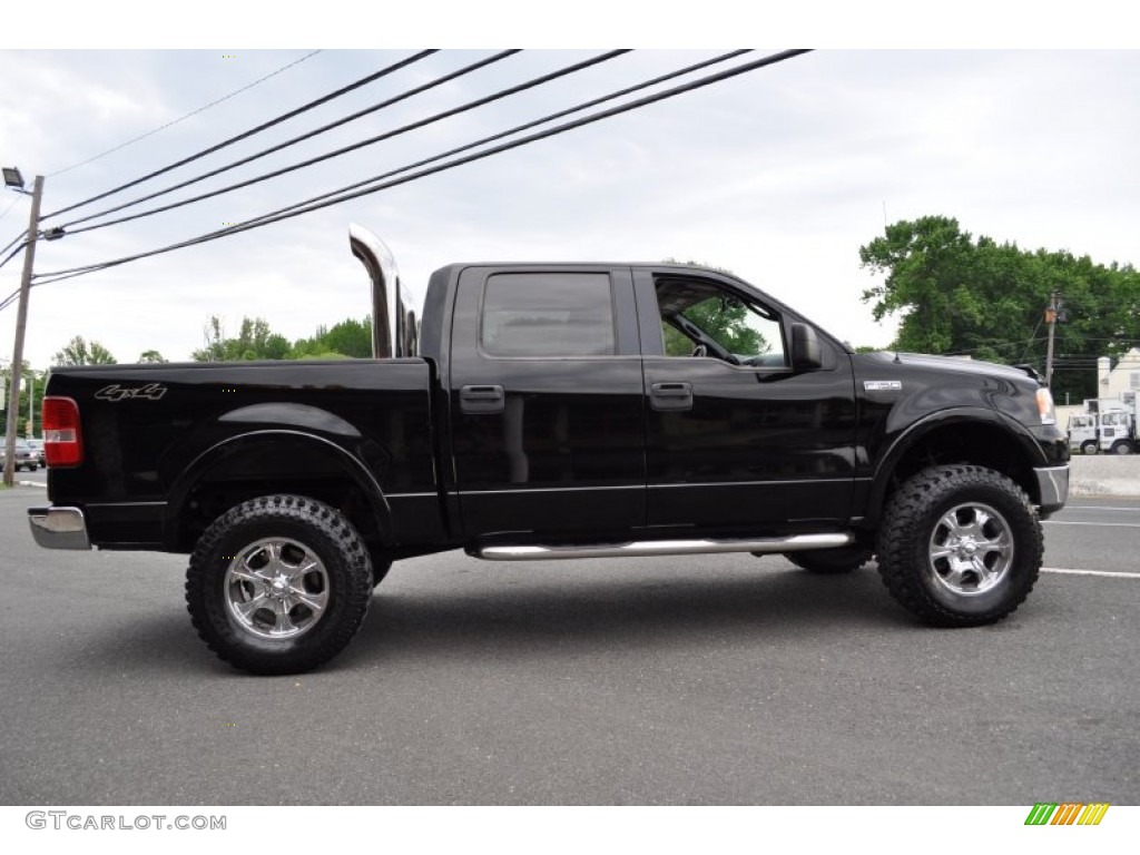 2005 F150 Lariat SuperCrew 4x4 - Black / Black photo #30