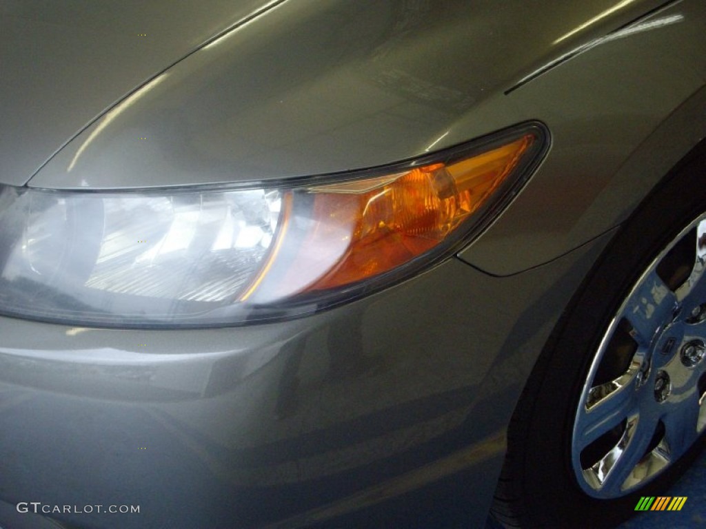2006 Civic LX Coupe - Galaxy Gray Metallic / Gray photo #8