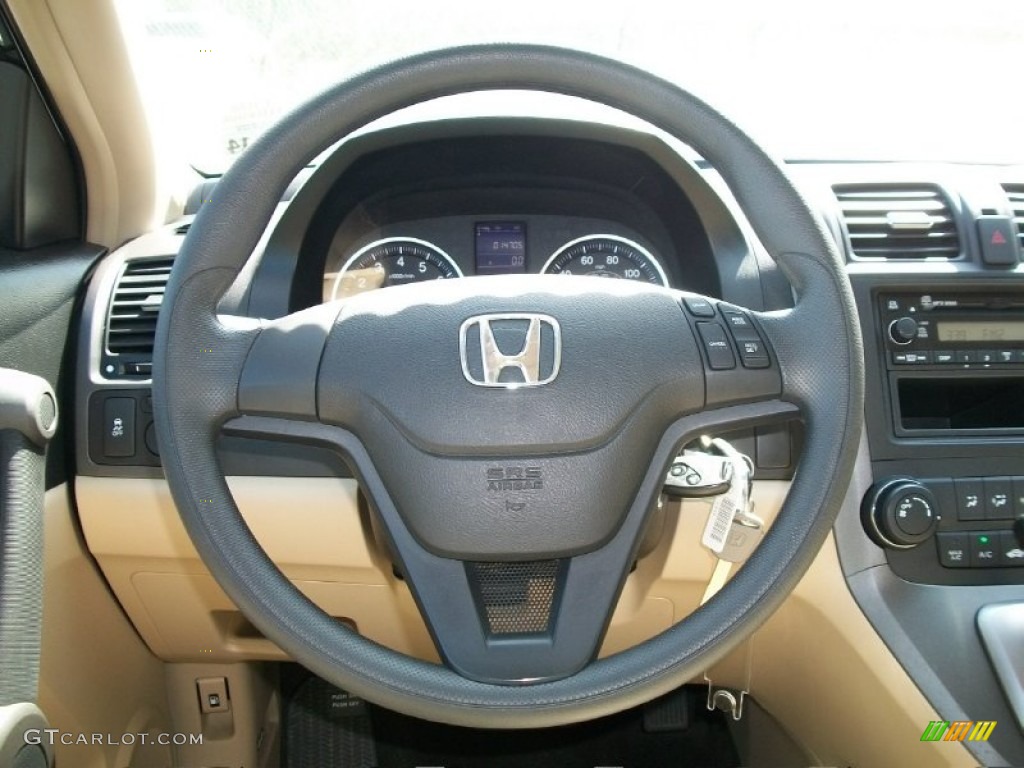 2010 Honda CR-V LX AWD Ivory Steering Wheel Photo #50700565