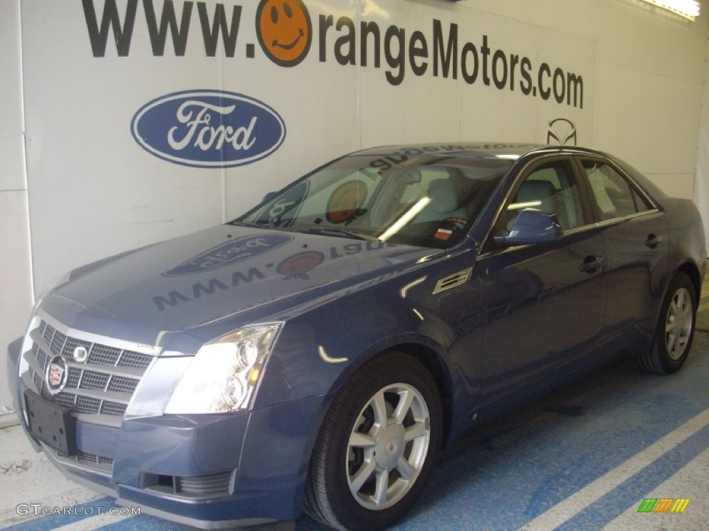 2009 CTS 4 AWD Sedan - Blue Diamond Tri-Coat / Light Titanium/Ebony photo #1