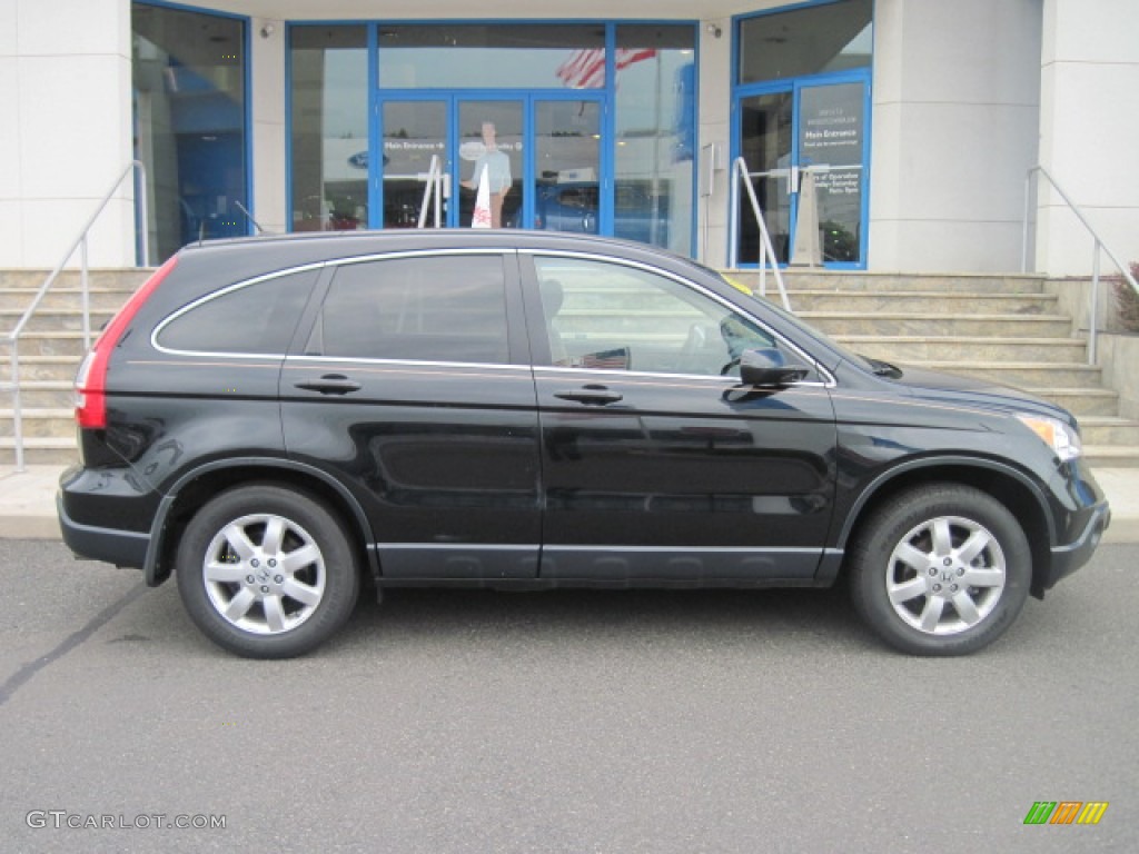 2008 CR-V EX 4WD - Nighthawk Black Pearl / Ivory photo #2