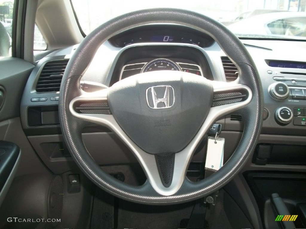 2010 Honda Civic DX-VP Sedan Gray Steering Wheel Photo #50701729