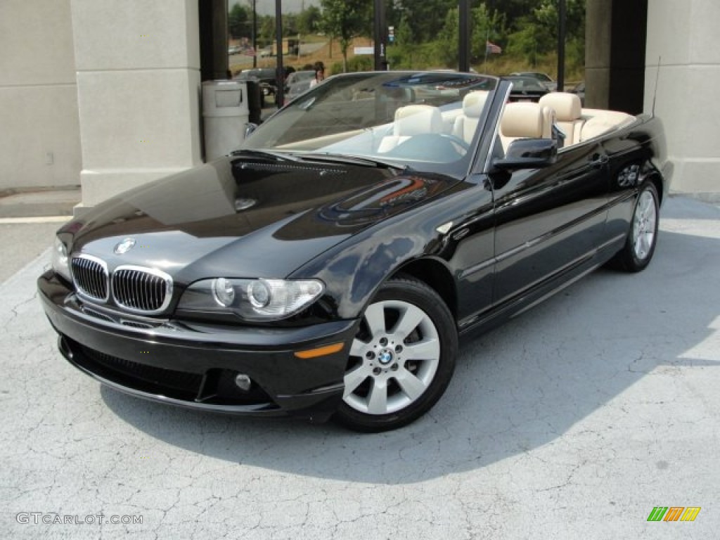 2006 3 Series 325i Convertible - Jet Black / Sand photo #2