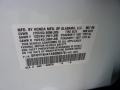  2010 Pilot EX 4WD Taffeta White Color Code NH578