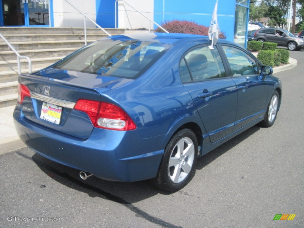 2009 Civic LX-S Sedan - Atomic Blue Metallic / Black photo #3