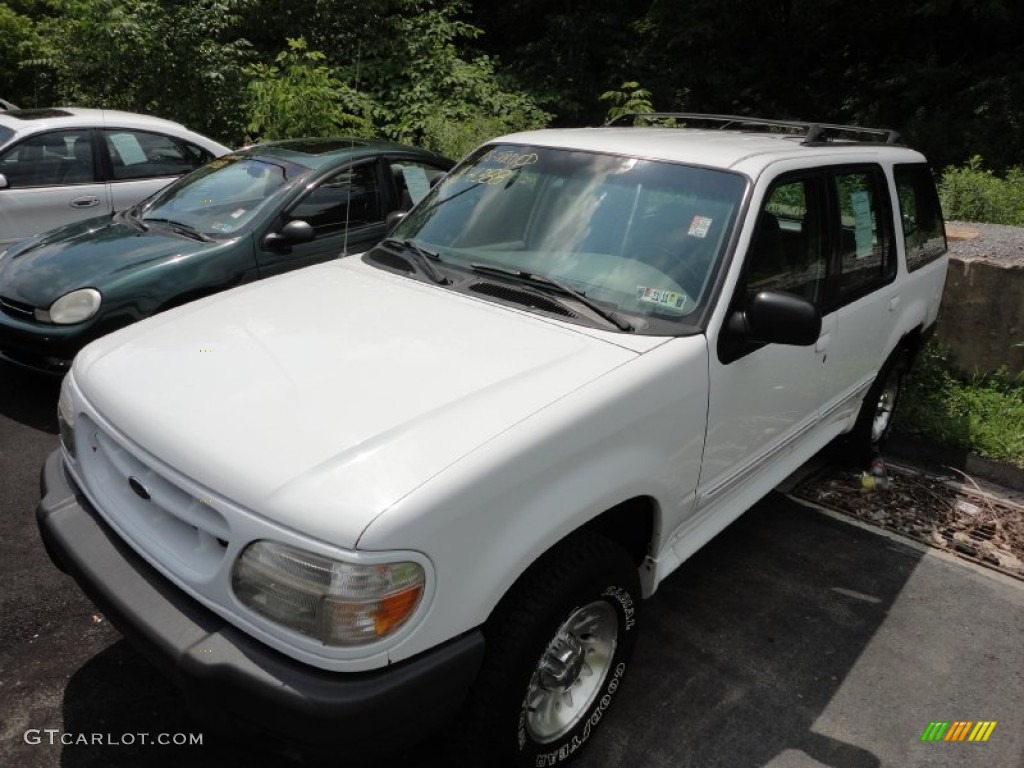 1999 Explorer XLT 4x4 - Oxford White / Medium Graphite Grey photo #4