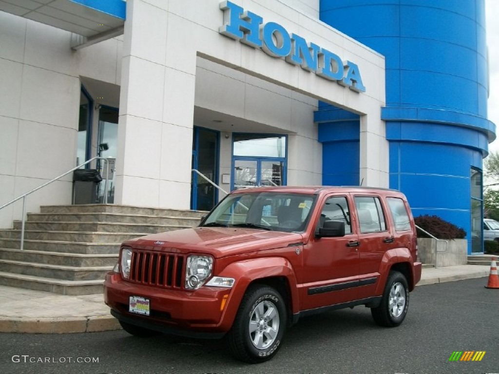 2009 Liberty Sport 4x4 - Sunburst Orange Pearl / Dark Slate Gray photo #1