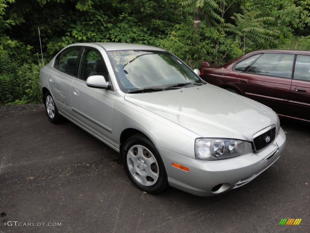 2002 Elantra GLS Sedan - Silver Pewter / Gray photo #1