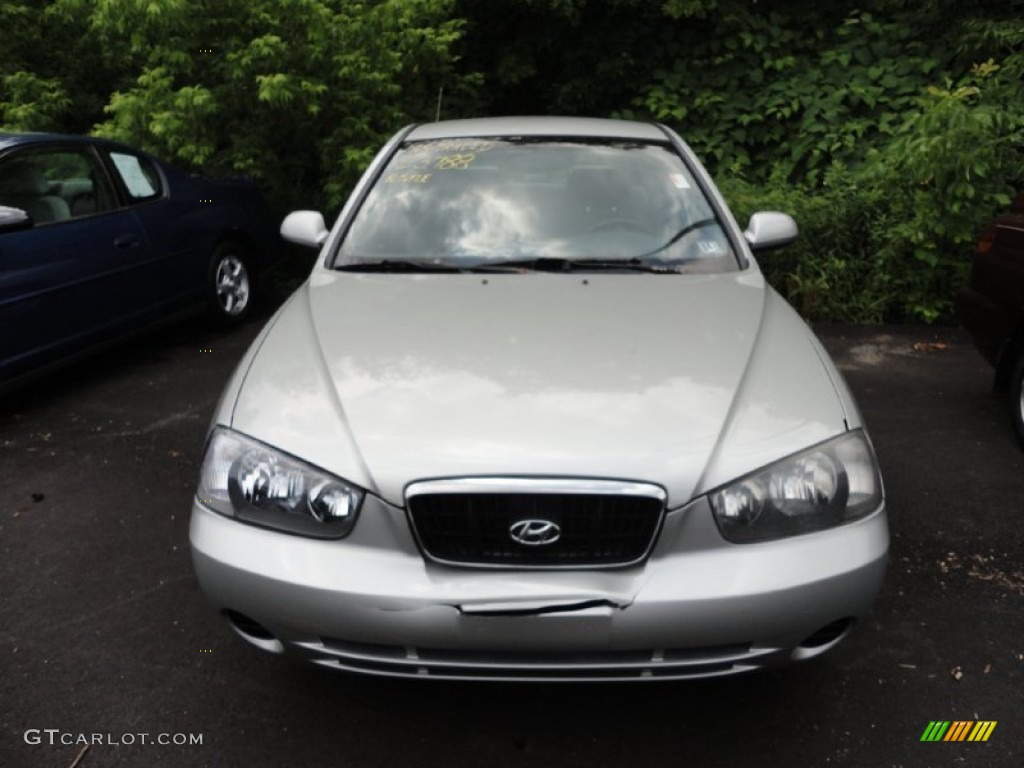 2002 Elantra GLS Sedan - Silver Pewter / Gray photo #2