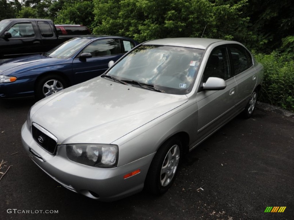 2002 Elantra GLS Sedan - Silver Pewter / Gray photo #3