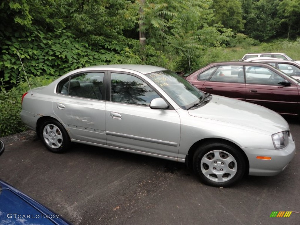 2002 Elantra GLS Sedan - Silver Pewter / Gray photo #4