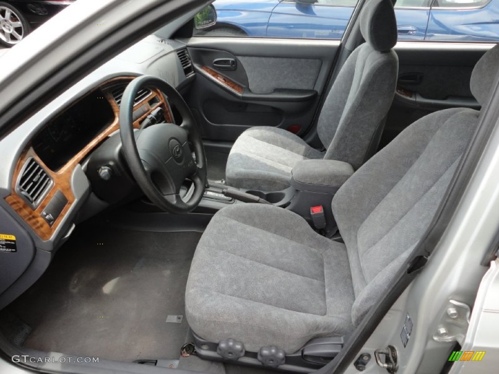 2002 Elantra GLS Sedan - Silver Pewter / Gray photo #6