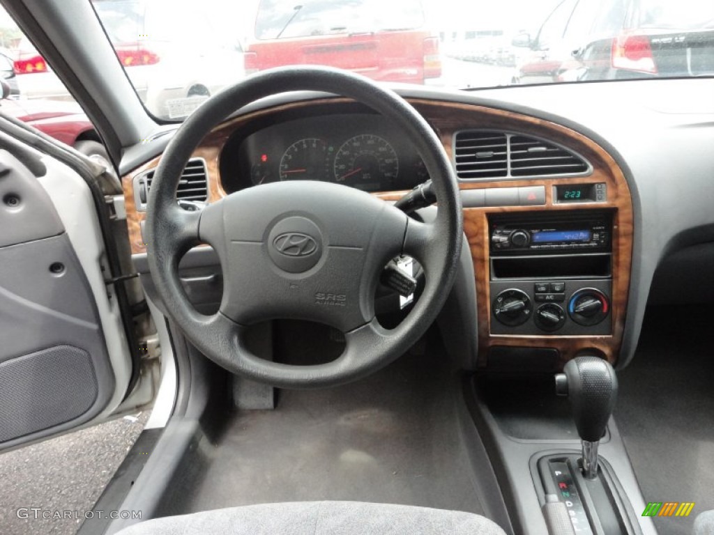 2002 Elantra GLS Sedan - Silver Pewter / Gray photo #7
