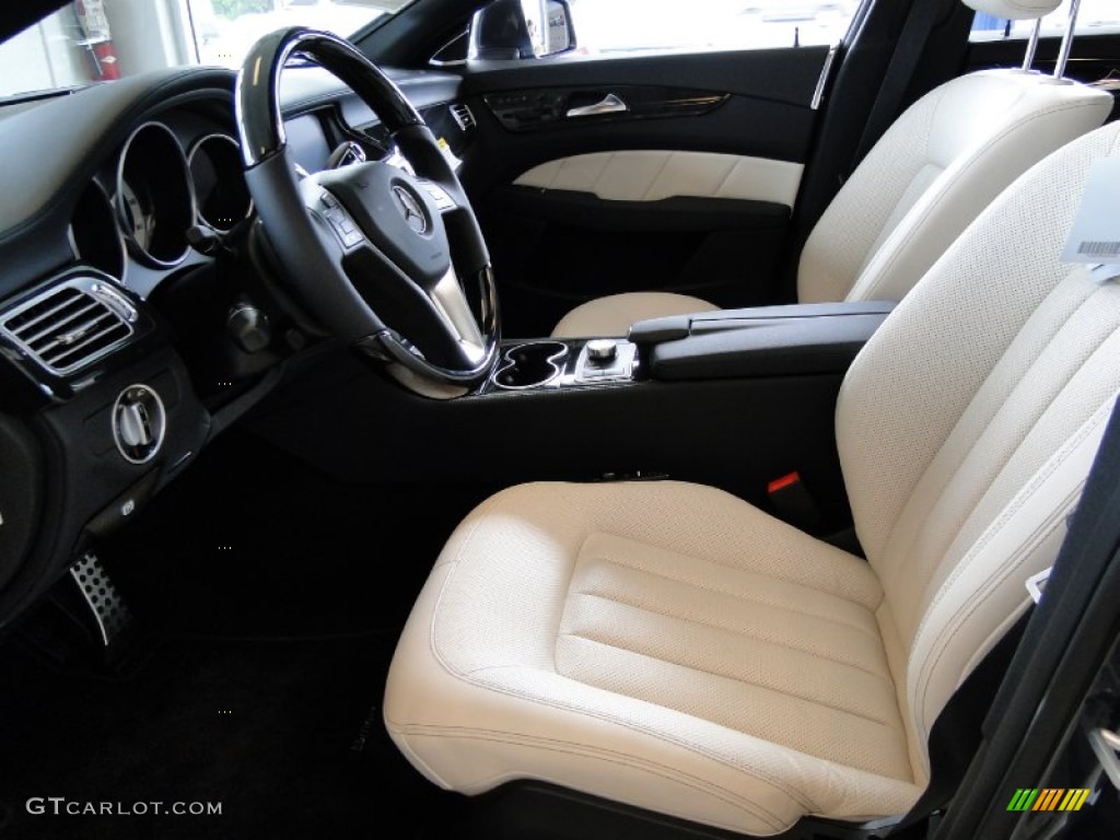 Porcelain/Black Interior 2012 Mercedes-Benz CLS 550 Coupe Photo #50706145