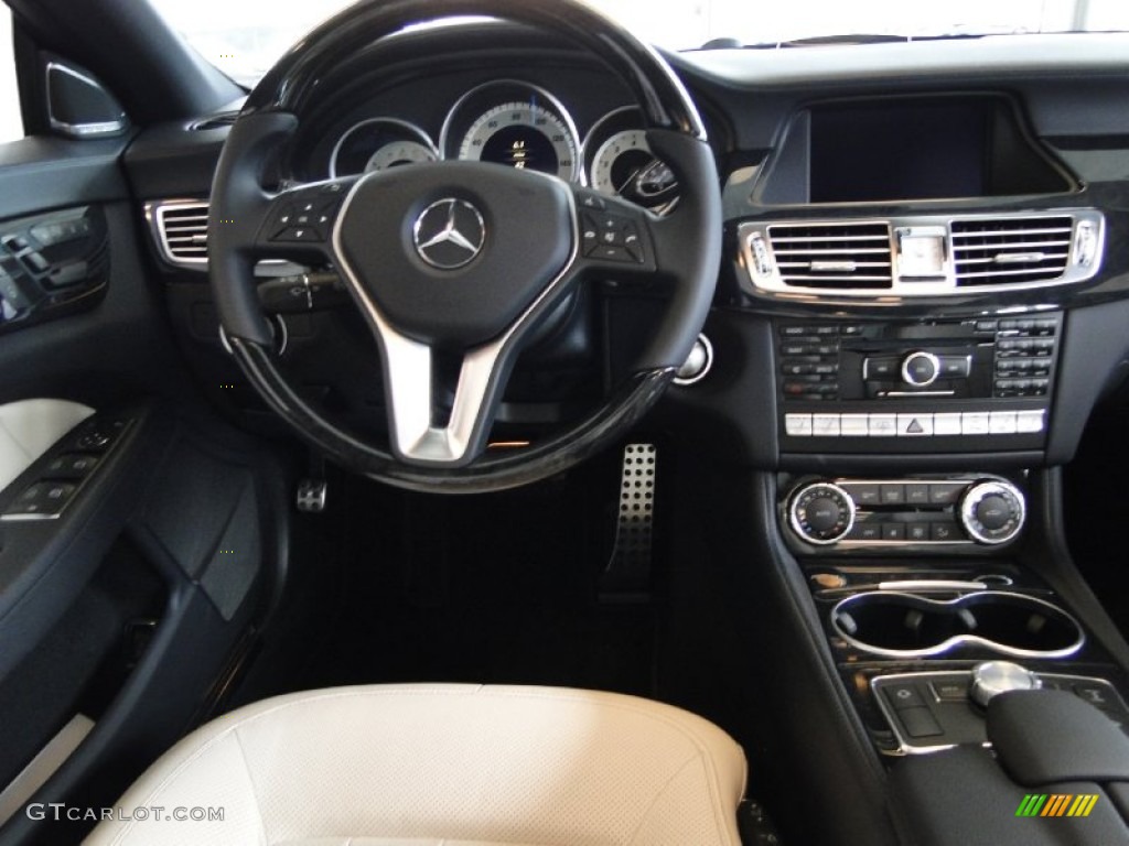 2012 Mercedes-Benz CLS 550 Coupe Porcelain/Black Dashboard Photo #50706175