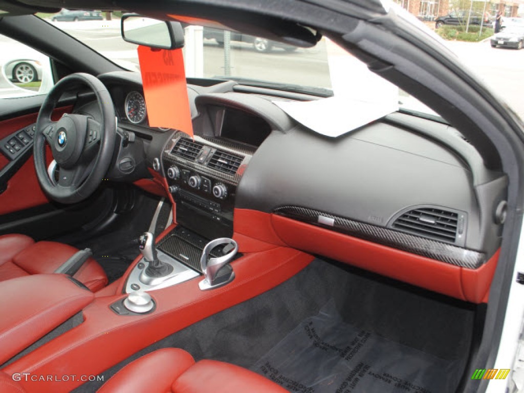 2008 BMW M6 Convertible Indianapolis Red Dashboard Photo #50706787