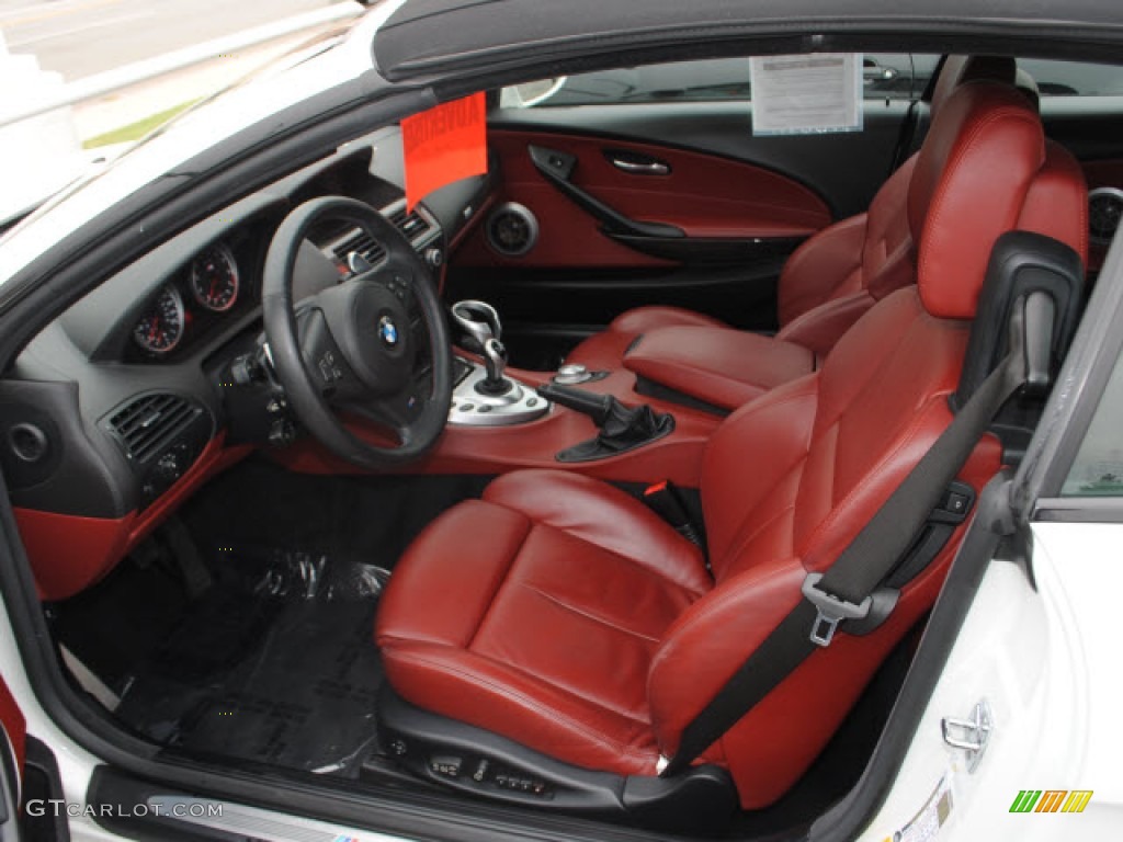 Indianapolis Red Interior 2008 BMW M6 Convertible Photo #50706892