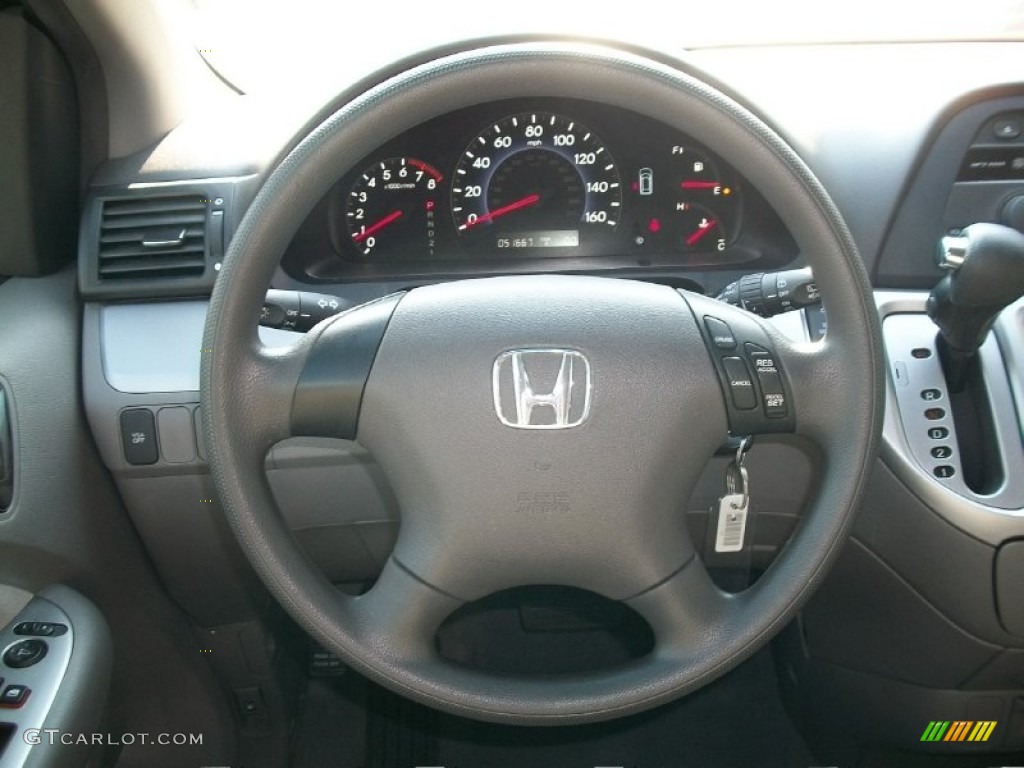 2009 Honda Odyssey LX Gray Steering Wheel Photo #50708167