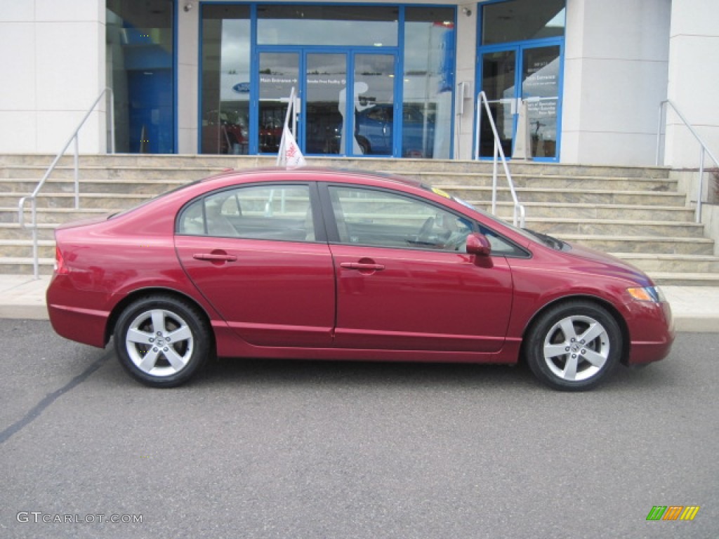 2007 Civic EX Sedan - Tango Red Pearl / Ivory photo #2