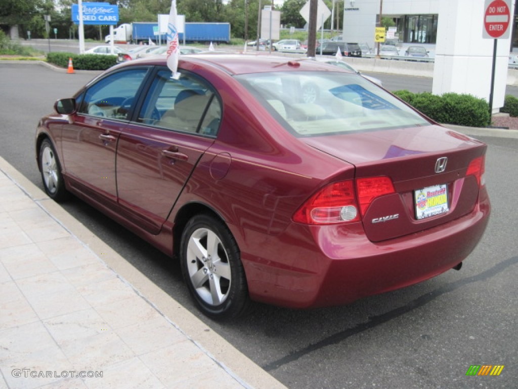 2007 Civic EX Sedan - Tango Red Pearl / Ivory photo #5