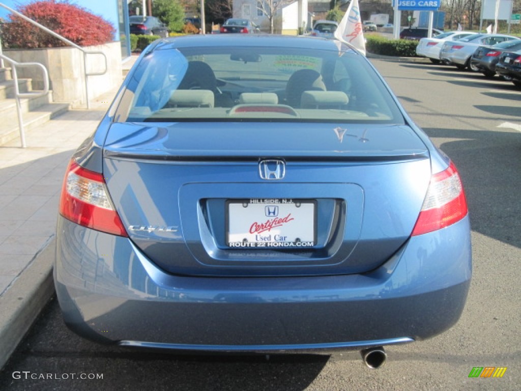 2008 Civic EX Coupe - Atomic Blue Metallic / Gray photo #4