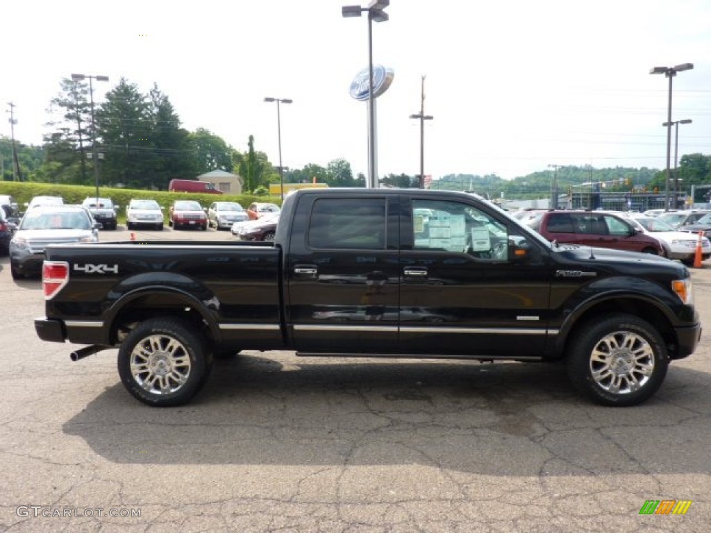 2011 F150 Platinum SuperCrew 4x4 - Tuxedo Black Metallic / Steel Gray photo #5