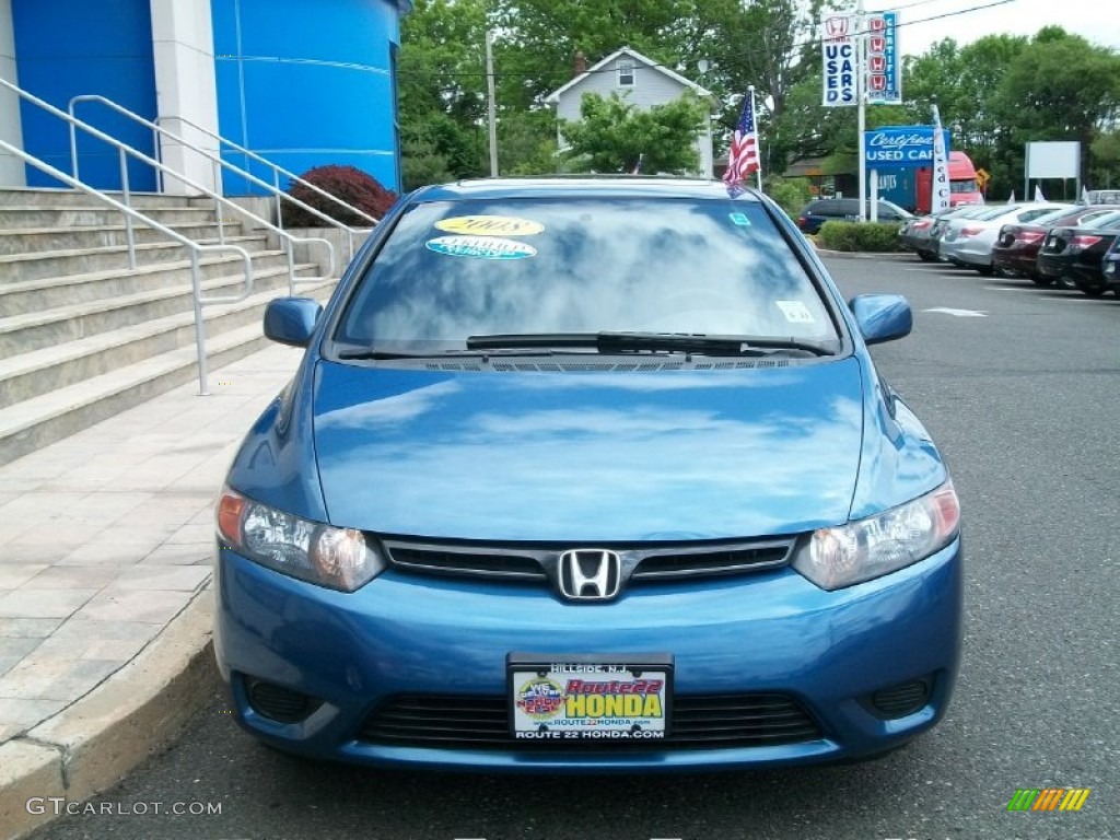 2007 Civic EX Coupe - Atomic Blue Metallic / Gray photo #2