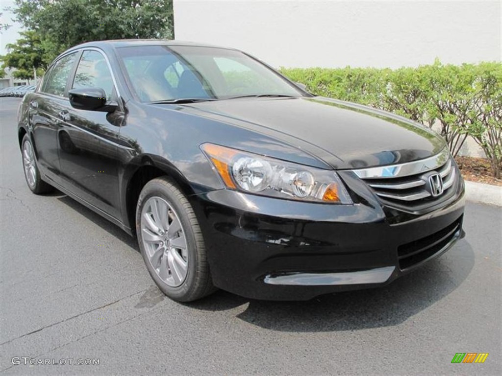 2011 Accord EX-L Sedan - Crystal Black Pearl / Black photo #1