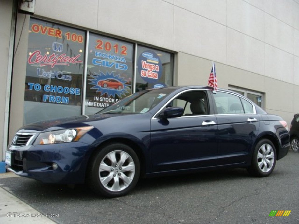 2008 Accord EX-L V6 Sedan - Royal Blue Pearl / Gray photo #1