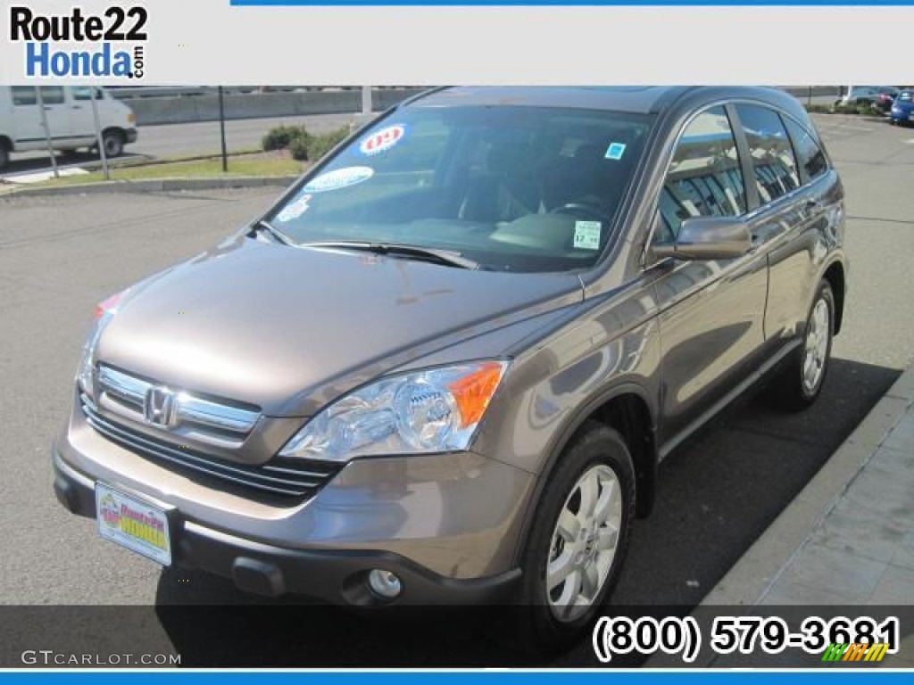 2009 CR-V EX-L 4WD - Urban Titanium Metallic / Black photo #6