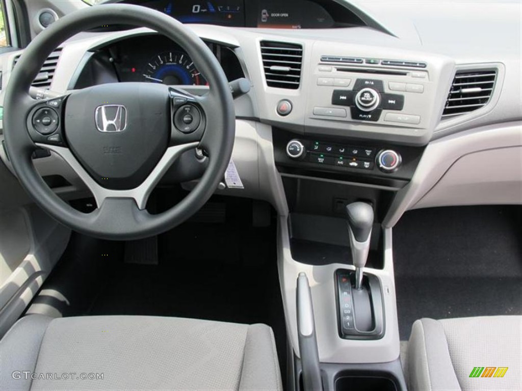 2012 Civic LX Coupe - Alabaster Silver Metallic / Gray photo #4