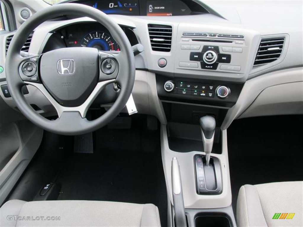 2012 Honda Civic LX Coupe Gray Dashboard Photo #50713684