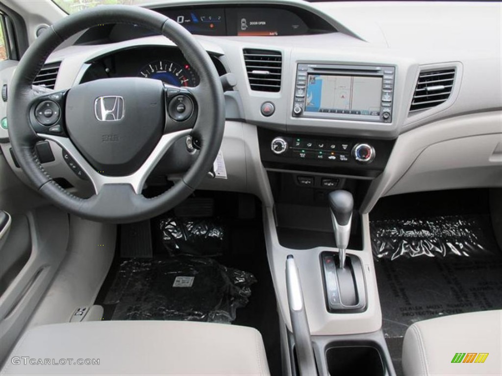 2012 Honda Civic EX-L Sedan Gray Dashboard Photo #50713924