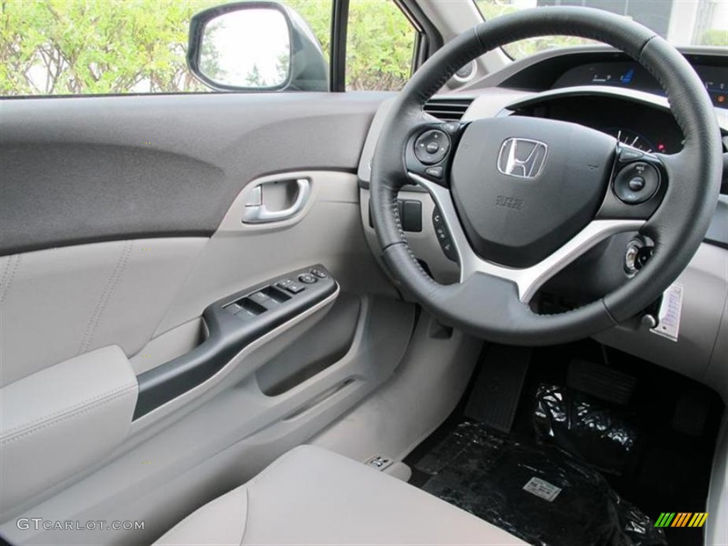 2012 Honda Civic EX-L Sedan Gray Steering Wheel Photo #50713939