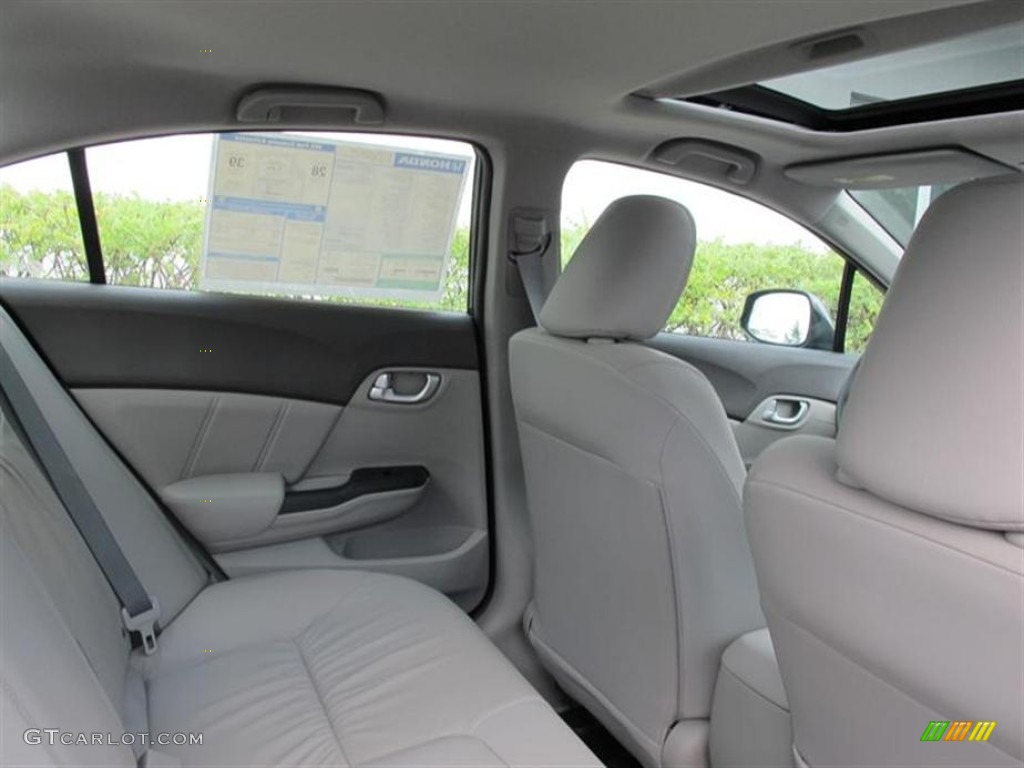 2012 Civic EX-L Sedan - Polished Metal Metallic / Gray photo #8