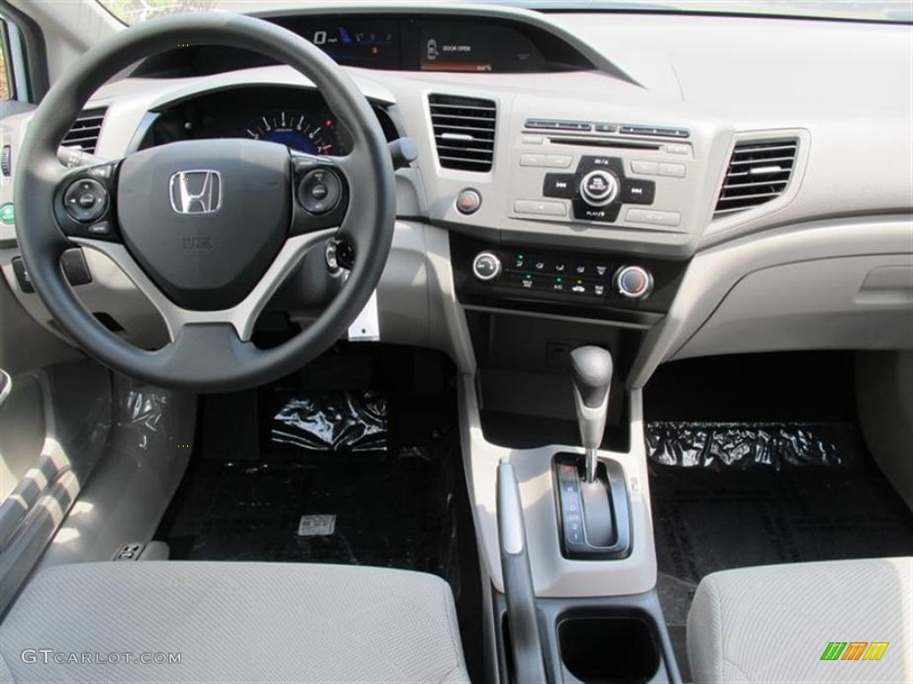 2012 Honda Civic LX Sedan Gray Dashboard Photo #50714032