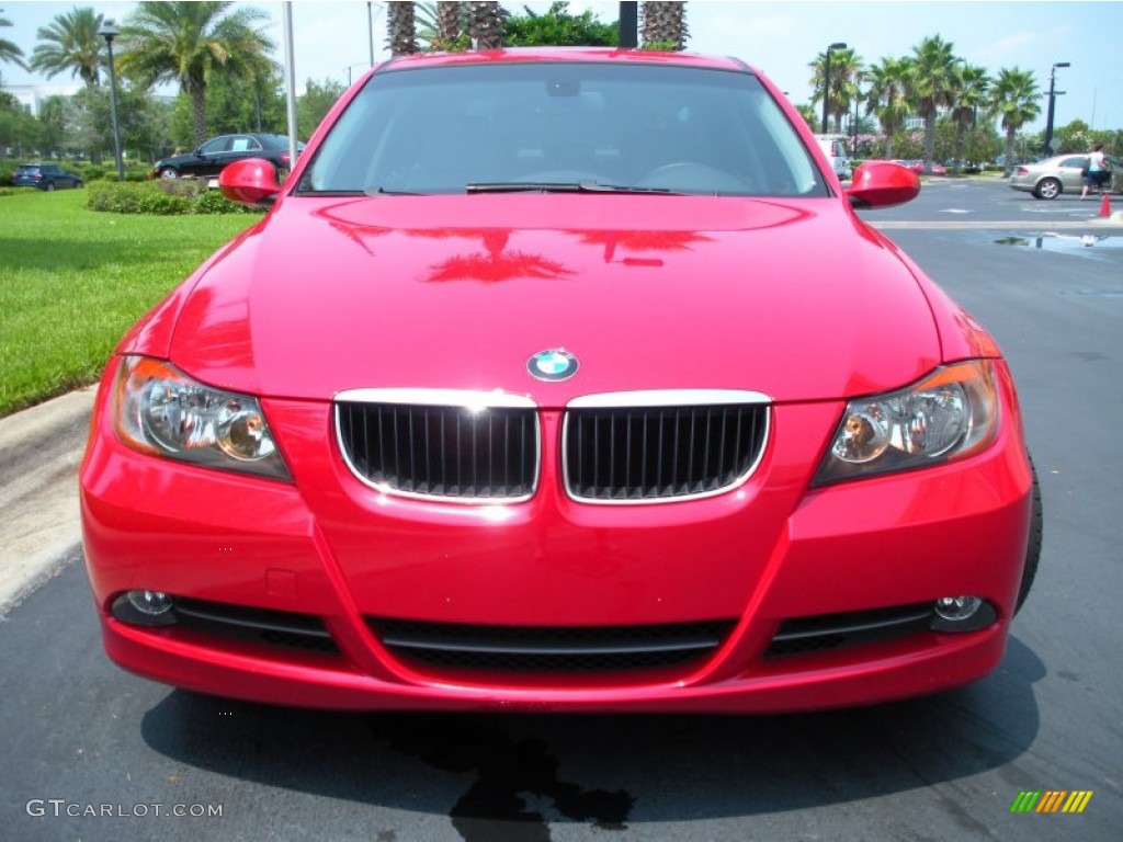 2008 3 Series 328i Sedan - Crimson Red / Gray photo #3