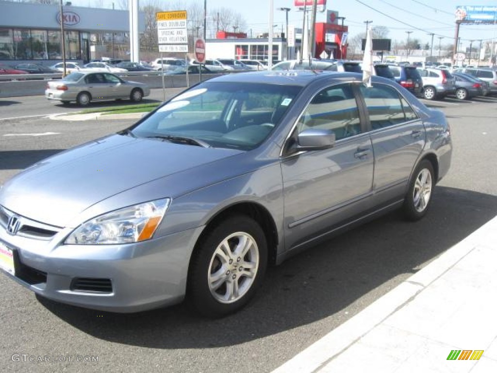 2007 Accord EX Sedan - Cool Blue Metallic / Gray photo #6