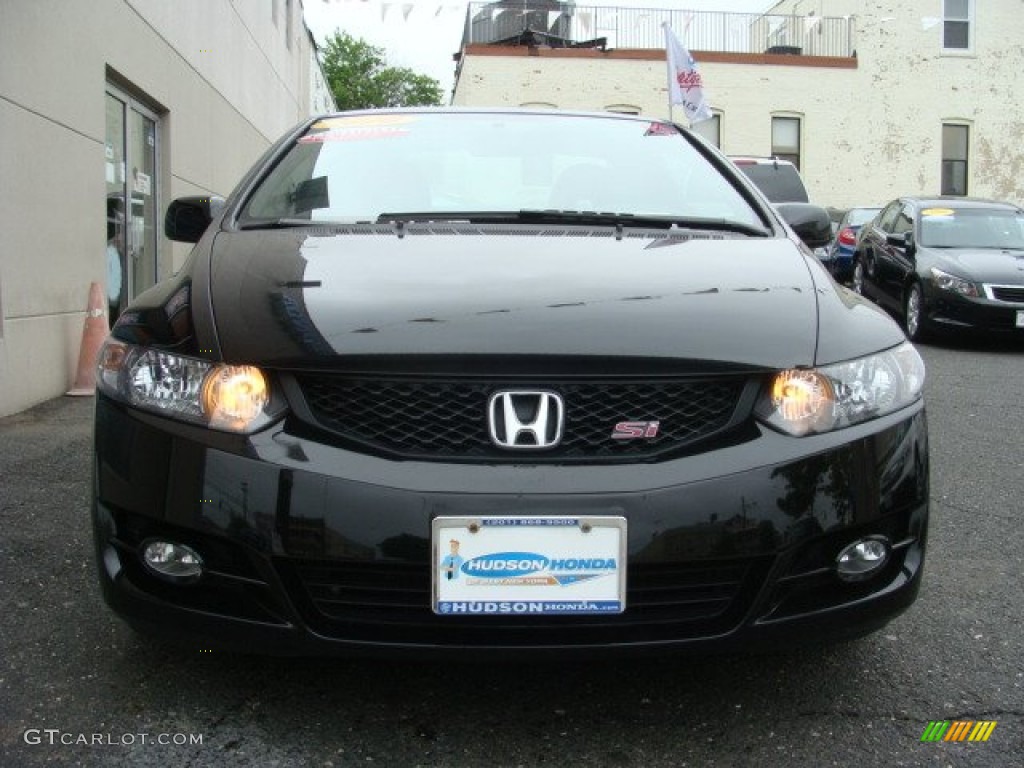 2010 Civic Si Coupe - Crystal Black Pearl / Black photo #2