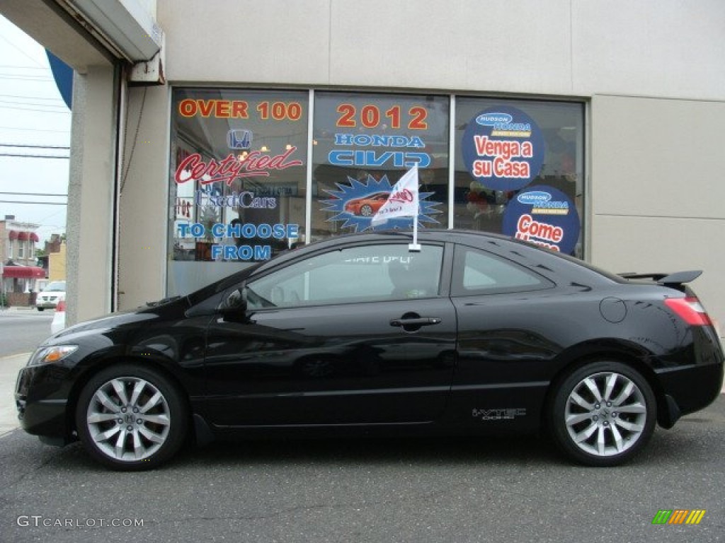 2010 Civic Si Coupe - Crystal Black Pearl / Black photo #3