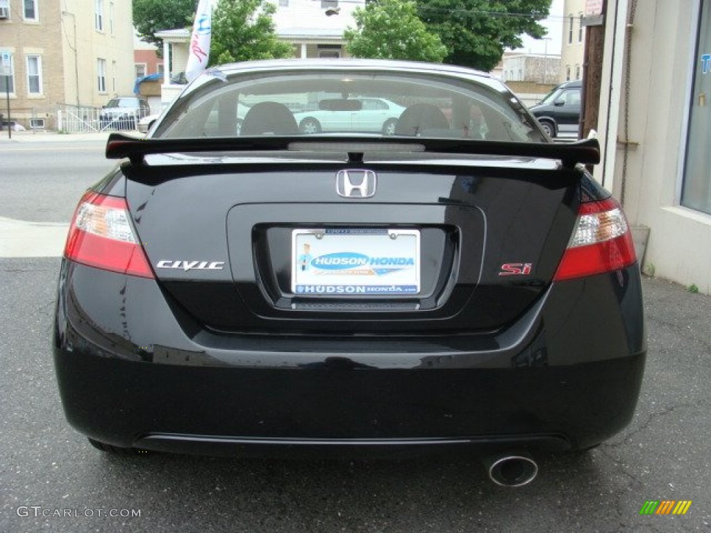 2010 Civic Si Coupe - Crystal Black Pearl / Black photo #5
