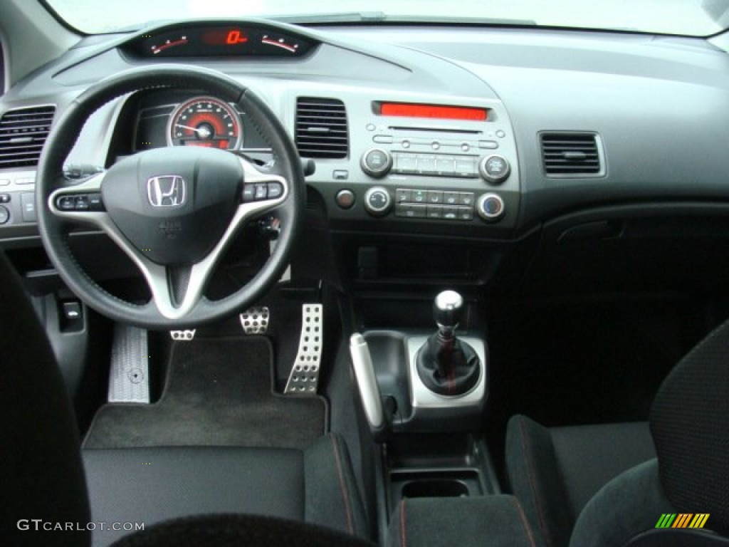 2010 Honda Civic Si Coupe Black Dashboard Photo #50715676